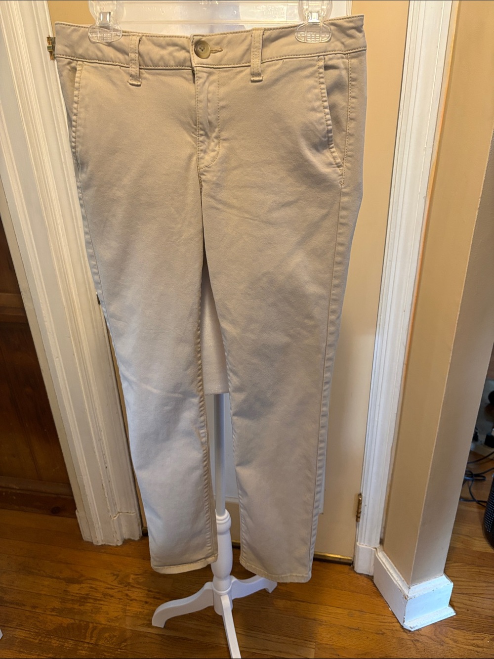 American Eagle Outfitters Beige Straight-Leg Women's pants